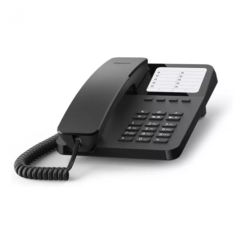 Gigaset DESK 400, Analoges Telefon, Kabelgebundenes Mobilteil, 10 Eintragungen, Schwarz - Gigaset DESK 400. Typ: Analoges Telefon