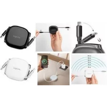 Kabel LogiLink USB-C® USB 2.0, wtyk USB-C®, 1,00 m, biały, odwracalna wtyczka skręcana CU0501