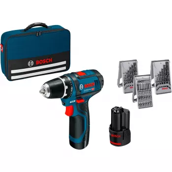 Bosch GSR 12V-15 Professional 1300 RPM 600 g Czarny, Niebieski