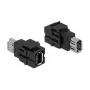 Moduł keystone DELOCK 86852 płaskie złącze żeńskie, czarny