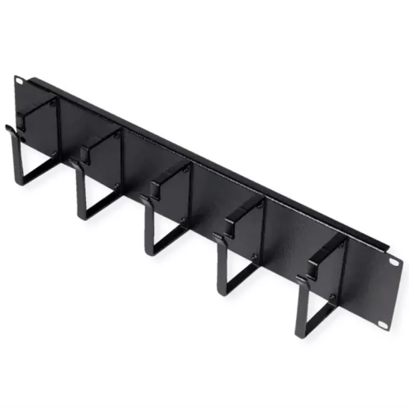 Patch panel ROLINE 19-calowy 2U, kanał kablowy 85x60mm, obudowa stalowa, czarny