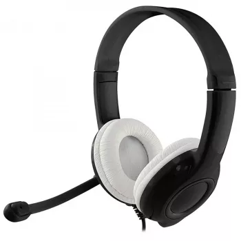 Słuchawki MEDIA-TECH MT3573 przewodowe binauralne składane z mikrofonem na wysięgniku, kabel 1,9 m, USB, czarne