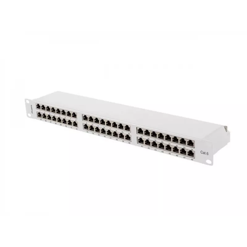Patch panel LANBERG PPS6-1048-S 48-port 1U 19 cali Cat6 FTP ekranowany