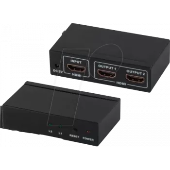 Przełącznik HDMI ShiverPeaks 2 x HDMI 1.4 3840 x 2160 Czarny Metal