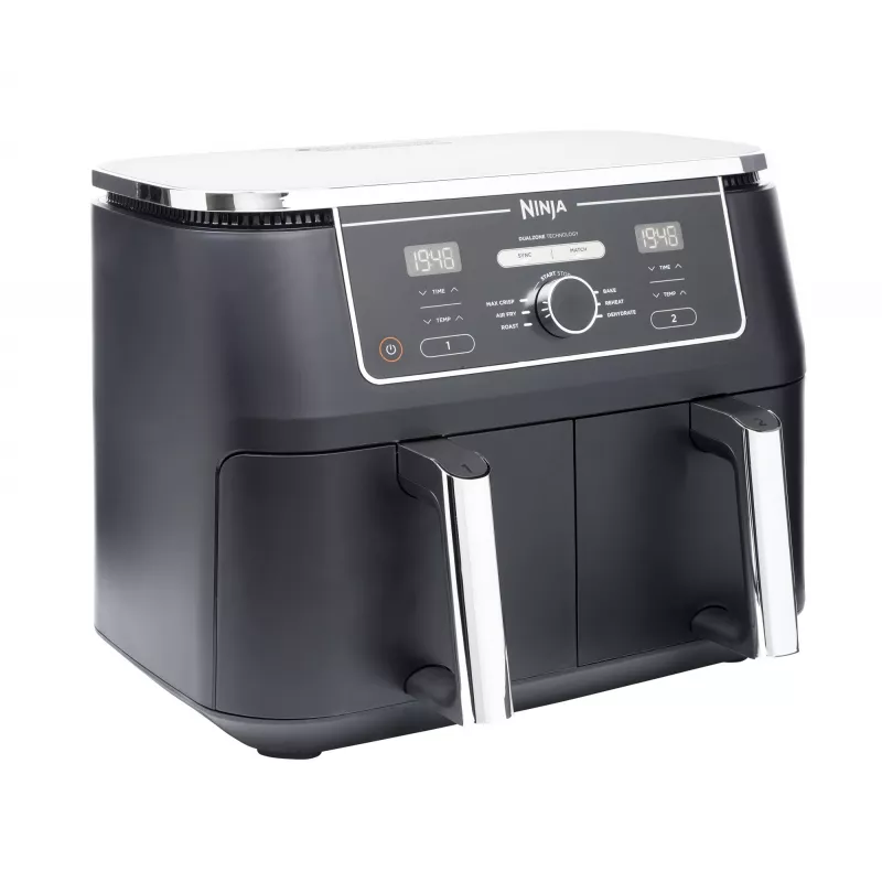Frytkownica Ninja AF400EU Double 9,5 L Wolnostojąca 2470 W Frytkownica beztłuszczowa Czarna