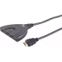 Przełącznik HDMI ShiverPeaks 05-02001 — 3 wejścia, 1 wyjście, obsługa 4K2K