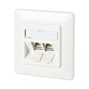 METZ CONNECT BTR Gniazda podtynkowe z modułami 180° - Gniazdo przyłączeniowe, podtynkowe - RJ-45 X 2 (130B11D21002-E)