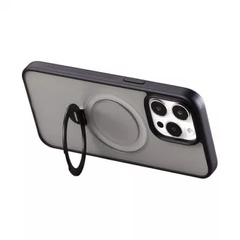 Ochronne etui magnetyczne Joyroom JR-BP004 do iPhone 15 Pro, czarne, smukły profil, magnesy kompatybilne z MagSafe
