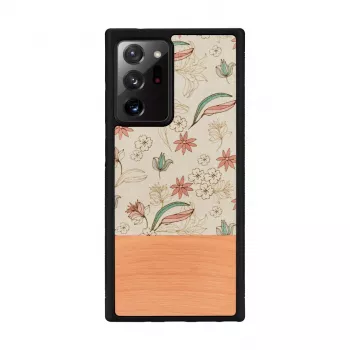 Etui ochronne man and wood do Samsung Galaxy Note 20 Ultra — Pink Flower na czarnym tle