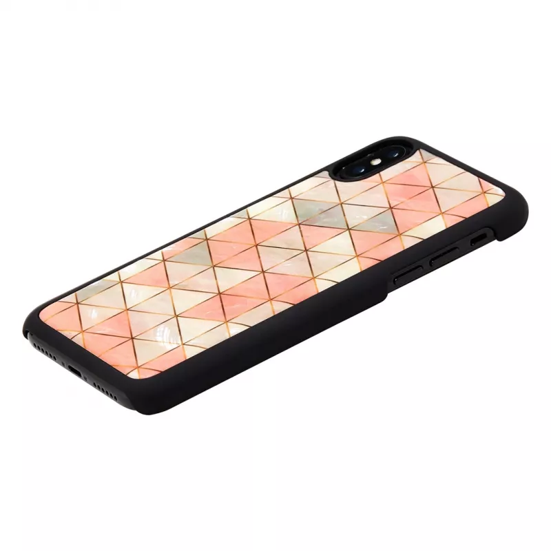 Etui ochronne na smartfona iKins do iPhone XS / iPhone X, wzór diamentu, czarny