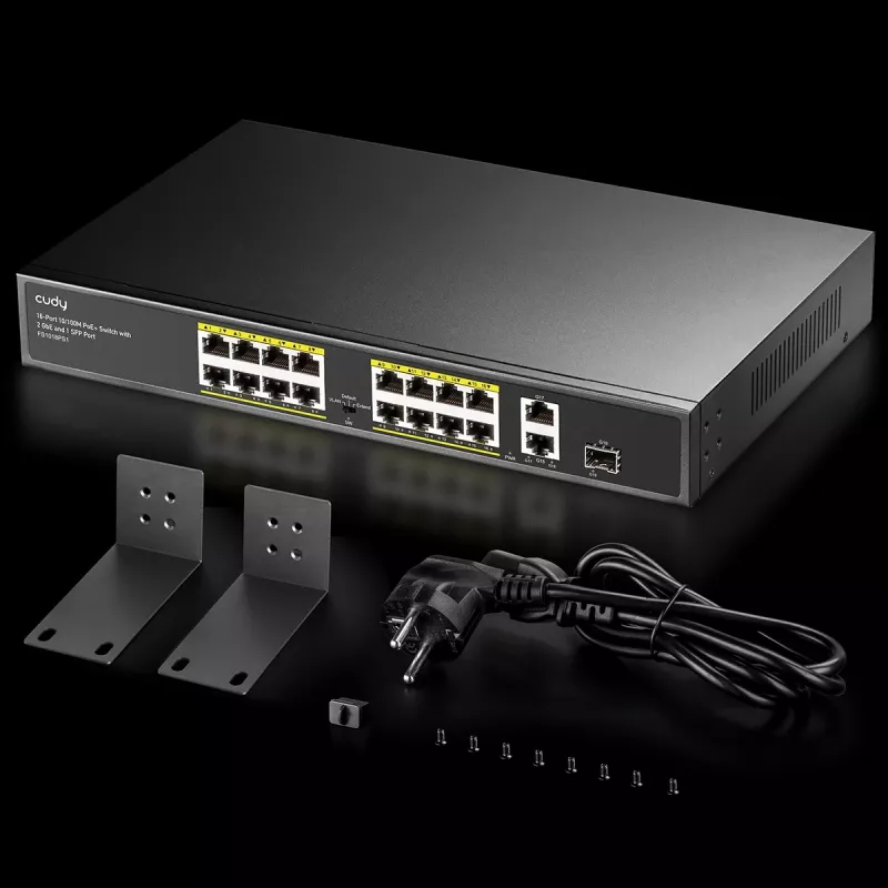 Przełącznik sieciowy Cudy FS1018PS1, 18 portów Fast Ethernet PoE