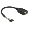 Kabel USB DeLOCK 84831 USB 2.0 0,15 m Czarny