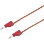 VOLTCRAFT Przewód pomiarowy [Wtyk 4 mm - Wtyk 4 mm] 0,5 m Czerwony MSB-300 (MSB-300-0.5-czerwony)