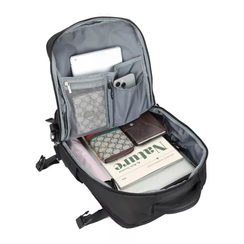 Plecak NOVEEN CTB400 unisex 25 L, poliester, 40×25×20 cm, czarny