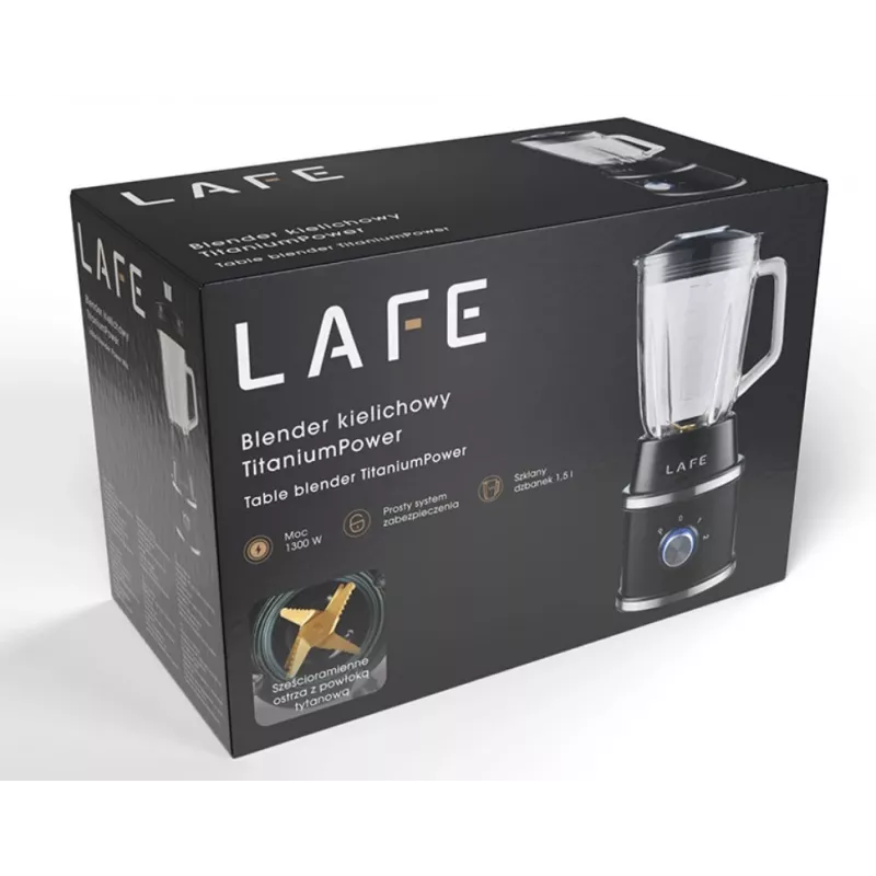 Blender stołowy LAFE TITANIUMPOWER 1300 W 1,5 l Czarny