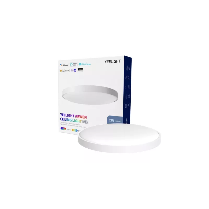 Lampa sufitowa Yeelight Arwen 550S — 50W LED, 3500 lm, RGB, ściemnialna, średnica 55,5 cm, IP50, Wi‑Fi/Bluetooth, CRI 95