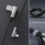 CB-AL01 Czarny OEM Kabel Nylonowy USB Lightning 2m z Wtykami 90 Stopni
