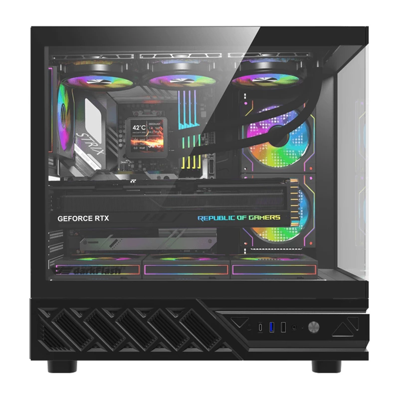 Obudowa komputerowa DarkFlash DS950 (czarna) — kompatybilna ze standardem mid-tower ATX