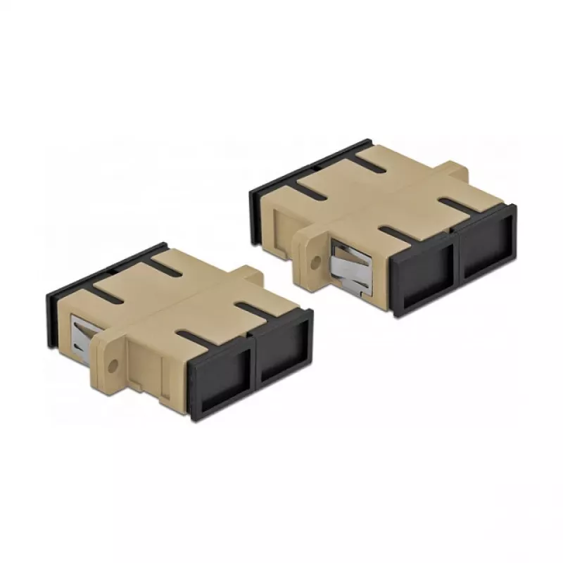 Adapter światłowodowy DELOCK SC żeński-żeński beżowy, 4 szt.