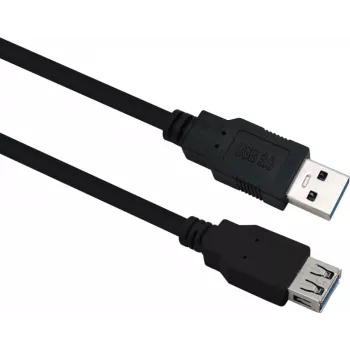 Przedłużacz USB 3.0 helos 288349 — 0,5 m, czarny, wtyk-gniazdo