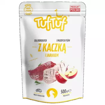 Mokra karma dla psa TufTuf Duck Meal z jabłkiem 500 g - TufTuf