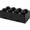 Szuflada LEGO Room Copenhagen Brick 8 czarna — szuflada do przechowywania klocków LEGO