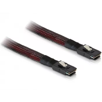 Kabel SAS DeLOCK 83073 0,1 m czarno-czerwony