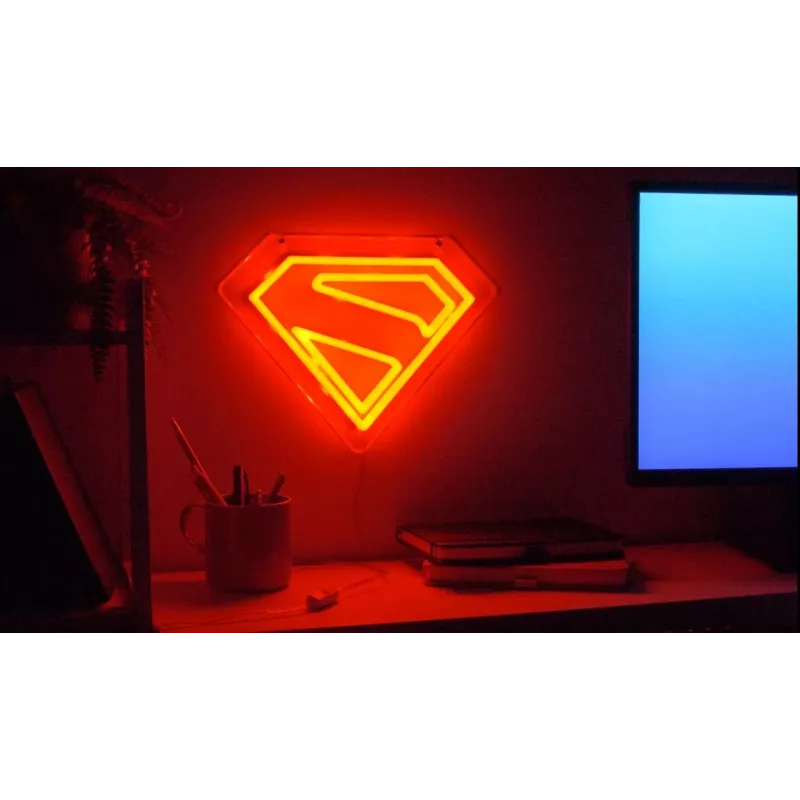 Neon LED do montażu na ścianę Paladone Superman PP14478SMTVN, dekoracyjny znak ścienny