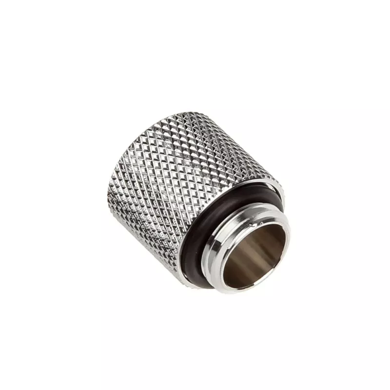 Bitspower adapter G1/4 cala gwint zewnętrzny na G1/4 cala gwint wewnętrzny, 15 mm, srebrny błyszczący