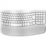 Logitech Ergo Series Wave Keys for Mac - klawiatura - bezprzewodowa - Bluetooth LE - AZERTY - francuski - w kolorze złamanej bieli (920-012406)