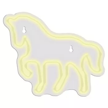 Neon LED MANTA SNL103WH — motyw konia, biały