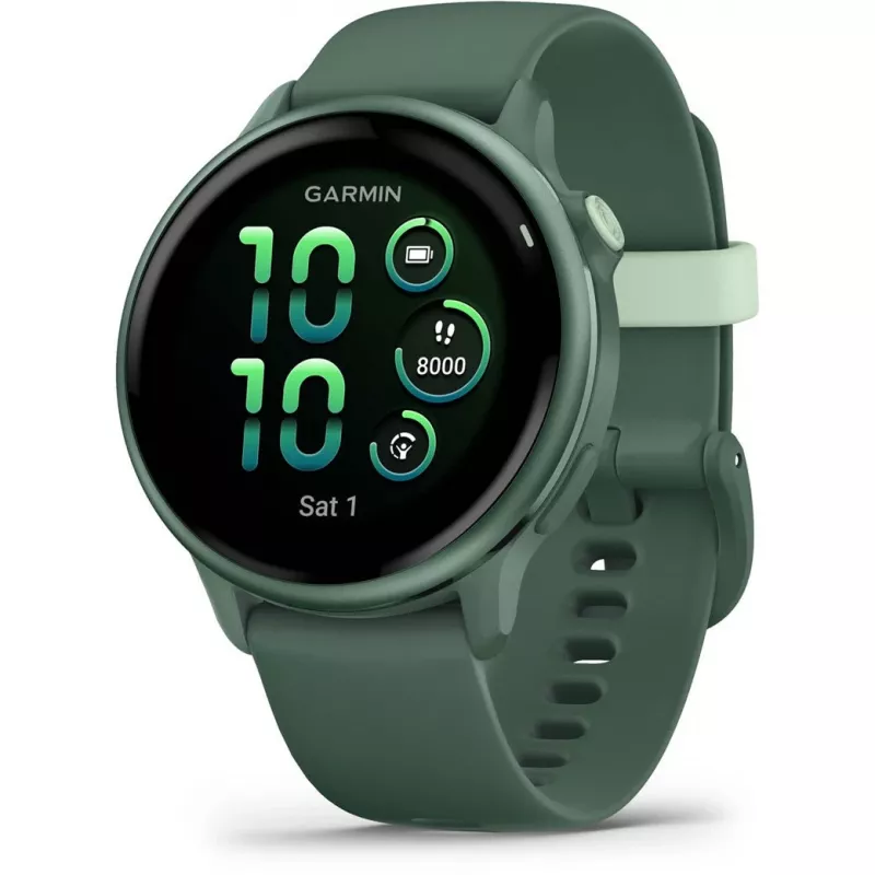 Smartwatch GARMIN vívoactive 6 – zegarek sportowy, koperta aluminiowo-polimerowa 42 mm, wyświetlacz AMOLED 1,2 cala, GPS, 5 ATM, optyczny pulsometr, SpO2, 8 GB, zielony