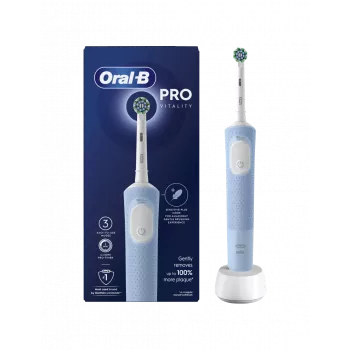Szczoteczka elektryczna Oral-B Vitality Pro, ładowalna, dla dorosłych, liczba dołączonych końcówek: 1, liczba trybów szczotkowania: 3, niebieska