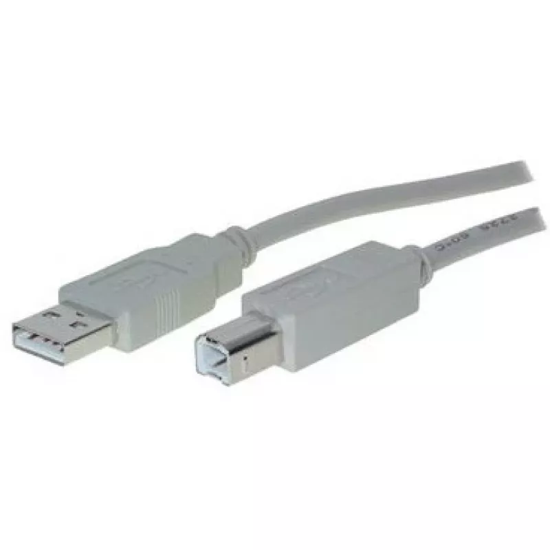 Kabel adaptera USB 2.0 A > B (ST-ST) 3m Szary