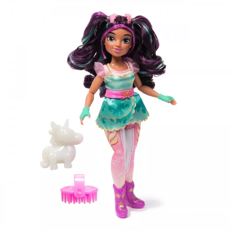 Lalka modowa Spinmaster Unicorn Academy Ava model 6072649 – lalka modowa z zestawem tematycznych ubrań i akcesoriów