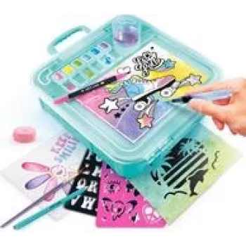 Zestaw akwarelowy przenośny z akcesoriami — Canal Toys ART012, kompaktowa walizka artystyczna podróżna z farbami i narzędziami