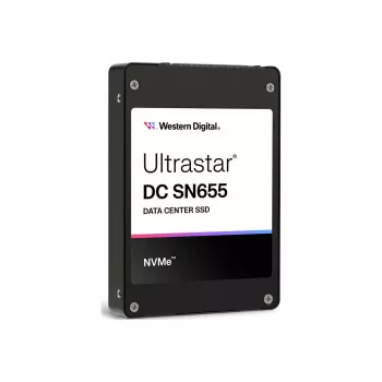 Wewnętrzny dysk SSD U.3 Western Digital Ultrastar DC SN655 15,36 TB (PCIe 4.0, NVMe 1.4b, 6800/3700 MB/s)