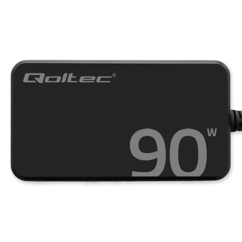Qoltec 90W GaN Super Fast SLIM Ładowarka ścienna | XP | 5-20V | 4,5A | USB-C 3.1 | Laptop | MacBook | Smartfon | + kabel