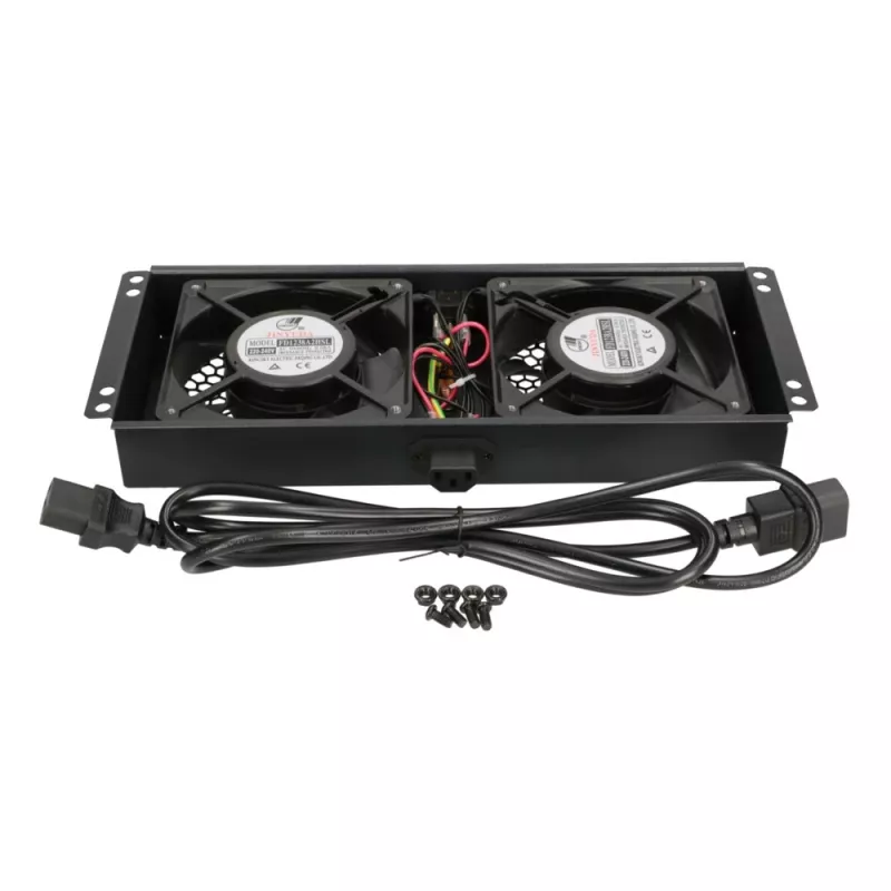 Wentylator chłodzący Extralink 2 FANS ROOF COOLING UNIT 220V AC Czarny Metal