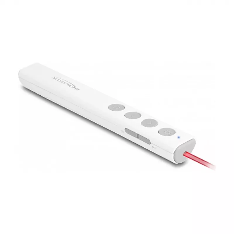 DeLOCK Prezenter USB Laser biały bezprzewodowy nano odbiornik USB RF