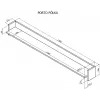 Cama Shelf PORTO 150x18x16.5 dąb/czarny