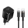 usams Ładowarka Telefonu 1x USB-C T36 + Lightning PD — kompaktowa ładowarka PD z USB-C i Lightning