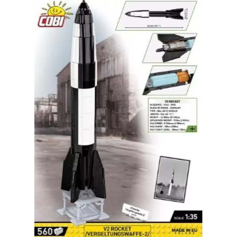 Zestaw konstrukcyjny COBI V2 Rocket 560 elementów II wojna światowa