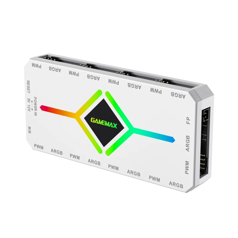 Gamemax | Remoter control | V4.0 ARGB PWM HUB BK | Biały | Gamemax