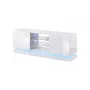 TV cabinet cama meble QIU 160 — MDF biały gloss, 1600×420×570 mm