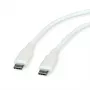 ROLINE USB 2.0 kabel C-C ST/ST Silicone 60W 1m Biały - kabel - cyfrowy/dane (11.02.9126)