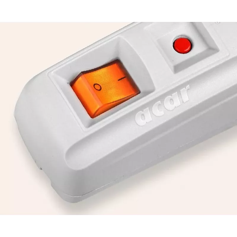 Przedłużacz zasilania HSK DATA Acar F5 5m, 5 gniazd AC, do użytku wewnątrz i na zewnątrz, szary