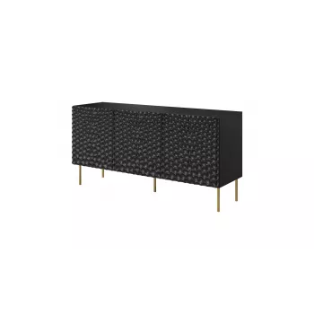 Komoda cama meble HOLE 152x42,5x74,5 cm matowa czerń, płyta wiórowa, rama 16 mm