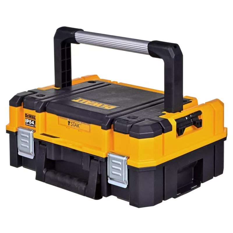 Skrzynia narzędziowa DeWalt DWST83344-1, wodoodporna, żółta, 440×183×332 mm, 2 uchwyty, zamykana