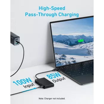 Anker 332 Wired USB 3.2 Gen 1 Type-C Czarny 100W 4K Ultra HD